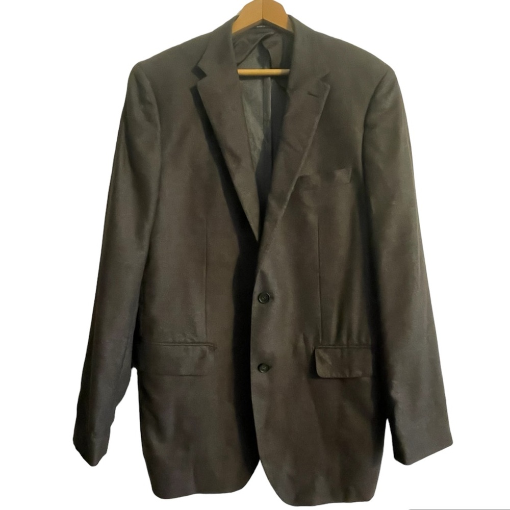 Cremieux Lora Piana Fabric Wool Gray Men's Blazer Two Buttons sz 44 L